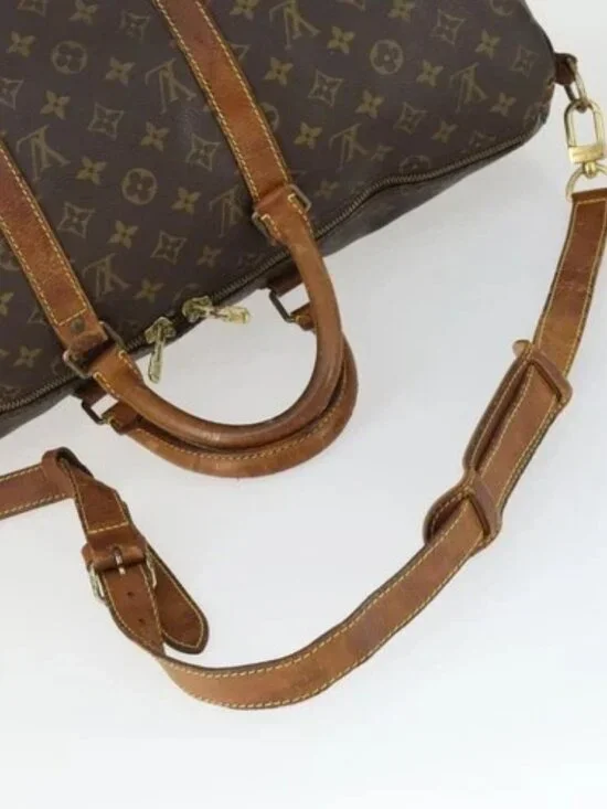 LOUIS VUITTON Monogram Keepall Bandouliere 50 Boston Bag M41416 LV Auth 171949 - Picture 7 of 16